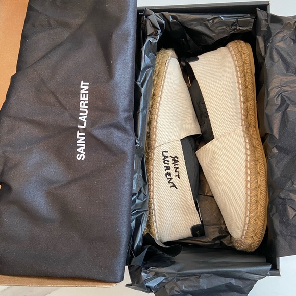 SAINT LAURENT EMBROIDERED ESPADRILLES IN CANVAS - Picture 3 of 8